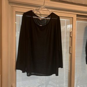 Westport 1962, NWT, black overlay top. Woman size 2X